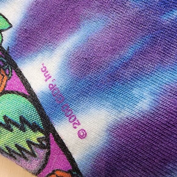 Vintage 2000 Liquid Blue Grateful Dead Tie Dye Double Sided Shirt Celtic Large - Picture 7 of 8